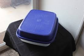 TUPPERWARE SEASON SERVE LARGE SHEER AND ROYAL BLUE | eBay