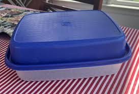 Vintage Tupperware Blue Season Serve Meat Marinade Container ...
