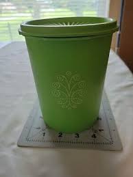 Vintage Tupperware Servalier 1 Green Nesting Canister Set w Lid Retro 1970s | eBay