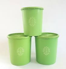 Vintage Tupperware Apple Green Maxi Canisters 1970's – Zsinta