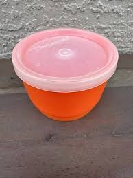 Vintage Tupperware Orange Round Snack Cup #1229 with Lid | eBay