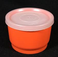4 Oz Tupperware Snack Cup With Lid, Vintage, Orange, 1229-20 ...