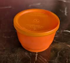 Vintage Orange Tupperware Snack Keeper: Retro Kitchen ...