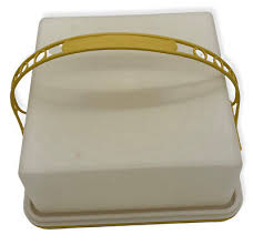 Vintage Tupperware Square Cake Taker #1242 #1241 & Handle ...