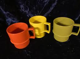 Vintage TUPPERWARE 1312 Stackable Coffee Mugs Cups Set Of 3 ...