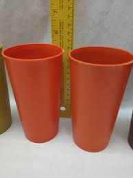 Vintage Lot of 4 Tupperware Cups Tumblers Glasses 12oz ...