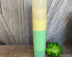 4 Vintage Tupperware Tumblers Cups Glasses Plastic Tupper Ware Storage Container 115 Stack Pastel 50s Lid Wedding Gift Kitchen - Etsy