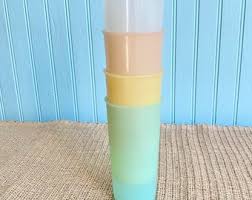 Vtg Tupperware Pastel Tumbler Set, Retro Plastic Beverage Coolers, Set of 4 Tupperware Multicolor Drinking Cups, Stackable Cups, Kids Cups - Etsy