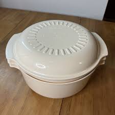 TUPPERWARE Almond Microwave 3pc Stack Cooker 3qt 2192 / 1-3 ...