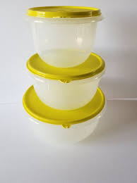 NEW Tupperware Classic Flat Bottom Bowl 3/set Sheer with ...