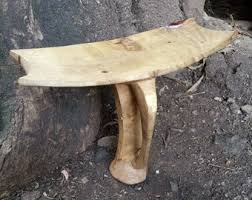 Vintage Turkana Wood Stool Chair Seat Headrest Kenya Africa ...