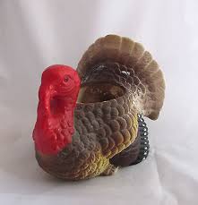 Vintage Thanksgiving Figural Turkey Hand Painted Planter | eBay