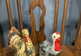 Vintage Salt & Pepper Shakers Turkeys Male Female ...