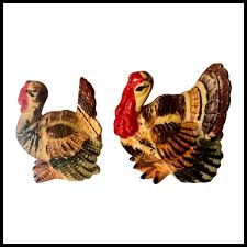 Vintage Majolica Turkey Salt and Pepper Shakers. For Sale at ...