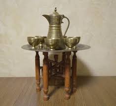 Vintage Brass Coffee Set Service for 6 Persons, Espresso Set, Egypt 1970s, Brass Plate, Brass Coffee Pot, Small Brass Cups - Etsy UK