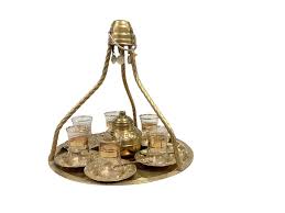 Sold at Auction: Brass Turkish Tea Set & Server