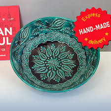 Ceramic turquoise bowl — handmade pottery, handmade ceramic ...
