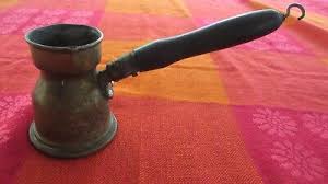 Vintage Coffee Pot Pourer Warmer ,Ladel,middle eastern,Brass & Wood | eBay Australia