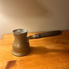 Vintage Copper Turkish Coffee Pot With Wooden Handle, Ibrik Coffee, a Cezve - Etsy