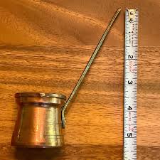 Vtg Turkish Etched Hammered Copper Coffee Pot Brass Handle ...