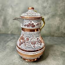 Handmade Turkish Copper Water Pitcher: 74 Fl Oz Decorative ...