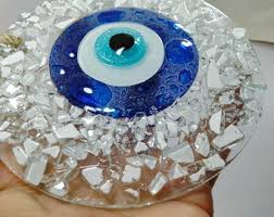 Buy Evil Eye Glass Bead Wall Decor Turkish Handmade Big ...