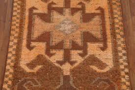 Vintage Brown/ Orange Wool Oushak Turkish 11 ft. Runner Rug 3x11 Handmade Carpet | eBay