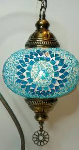 Copper Filigree Authentic Swan Neck Table Lamp - Blue Singularity – Turkish Finds