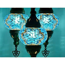 Tiffany Style Turkish Stained Glass Table Lamp, 3 Globe Mosaic Moroccan Desk Light, Bohemian Vintage Bedroom Nightstand - Bed Bath & Beyond - 37747355