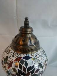 Turkish Mosaic Table Lamp - 5"x13.5" - MB2 - Multi color | eBay