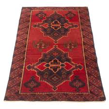 ECARPETGALLERY Hand-knotted Baluch Red Wool Rug - 3'4 x 6'0 ...