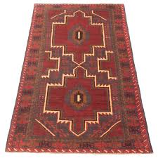 ECARPETGALLERY Hand-knotted Baluch Red Wool Rug - 3'4 x 6'8 ...