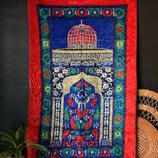 Vintage 70s Red Gold Fringed Decor Piece for Wall or Table, 91cm X 84cm - Etsy