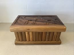 Wooden puzzle box, Walnut wood carved jewelry box with ...