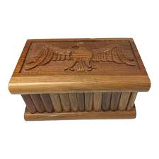 Art | Vintage Turkish Puzzle Box Hand Carved Eagle Wooden ...