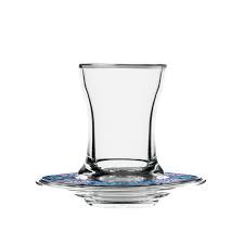 Dimlaj Melange Set of 6 Pcs Tea Cups and Saucers (Platinum)