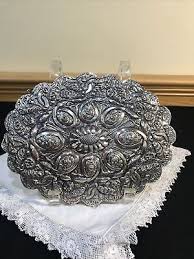 BEDO 900 Coin Silver Hanging Mirror Turkish Vintage Oval ...