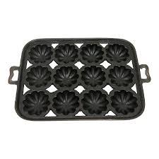 Cast Iron Lodge Bakeware Attributed #20 Turks Head Gem ...