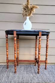 Handmade Blue Painted Wood Console Table: Vintage Entryway Decor - Etsy