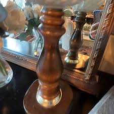 Vintage Table Lamp Hobnail White Quilted Milk GlassElectric HardWood Base | eBay