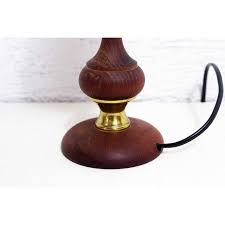 Mood Light in Teak and Pink Clichy Glass, 1960s | Chairish