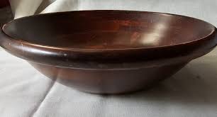Vintage CATSKILL Wooden Serving Bowl: Large Brown Salad Bowl ...