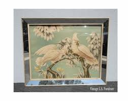 Vintage Mid Century Cockatoos Lithograph Picture Print by Turner in Mirror Frame - Etsy