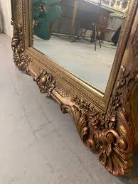 Vintage Faux Gilt Plastic Framed Mirror For Sale at 1stDibs