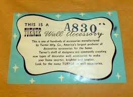 VINTAGE TURNER WALL ACCESSORY MIRROR | #400289008