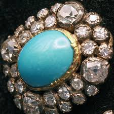 Antique Victorian Earrings Turquoise Diamonds 18k Gold Clips ...