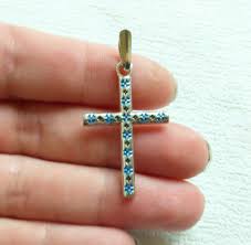 Buy Vintage Sterling Silver Enamel Cross Pendant With ...