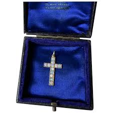 Similar Items to Lovely Opal & 14 KT Gold Cross Pendant