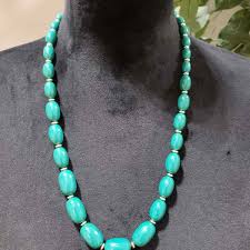 Womens Fashion Chunky Green Rhinestones Beaded Collar ...