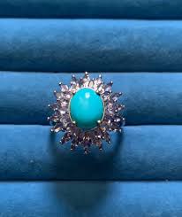 Natural Sleeping Beauty Turquoise, Tanzanite Floral Spray ...